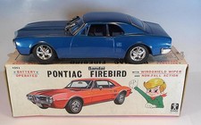 Bandai 4251 Blech Pontiac Firebird blau Batteriebetrieb in O-Box #3469
