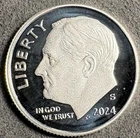 2024 S Roosevelt Silver Proof Dime 10c US Coin Ten Cents 99.9% Silver 0.999