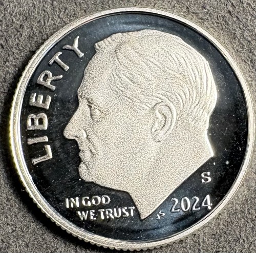 2024 S Roosevelt Silver Proof Dime 10c US Coin Ten Cents 99.9% Silver 0.999