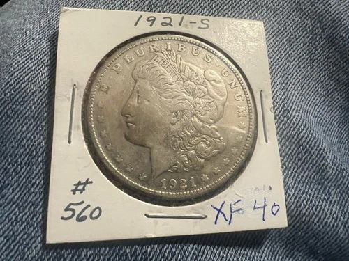 1921 * S * MORGAN SILVER DOLLAR, Circulated, Original, Very Good Condition