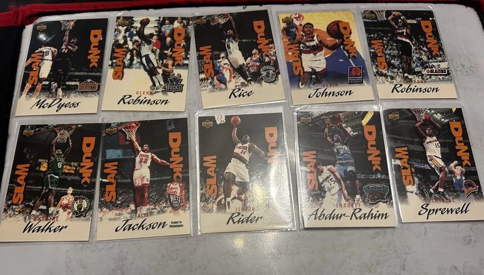 1997 年 Upper Deck 大满贯扣篮完整 40 张卡套装带迈克尔·乔丹·艾伦·弗森 — 第 3/3 张图片