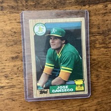 Topps 1987 Jose Canseco All-Star Rookie #620 Oakland Athletics Baseball Card