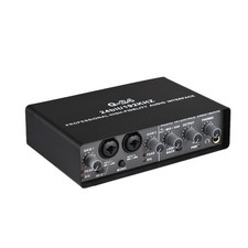 USB Audio Interface For Recording Professional Sound Card With 48V Phantom PJCP