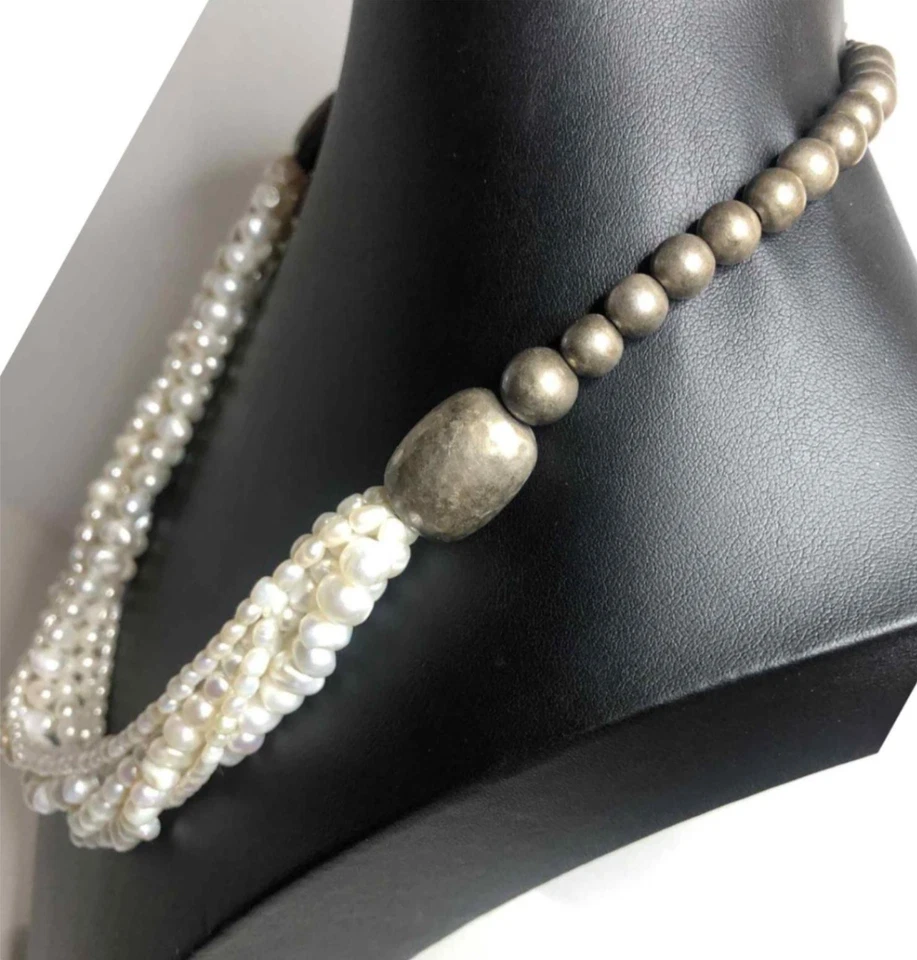 Collar de perlas SILPADA 6 hilos con plata de ley 925 21" N1565 Foto 2 de 3