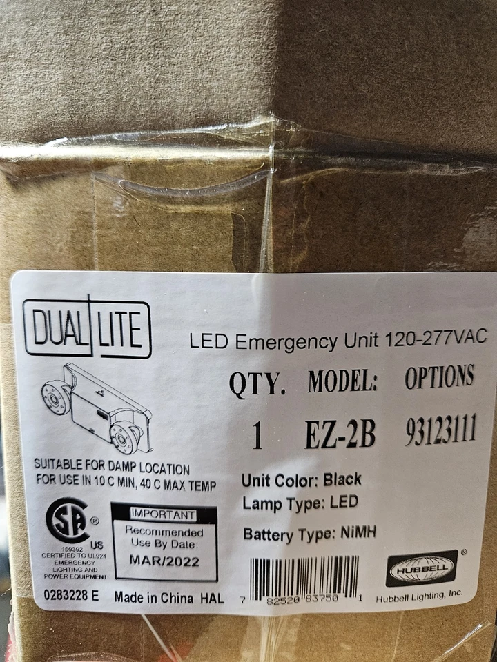 LED 紧急装置,EZ-2B,HUBBEL — 第 4/4 张图片