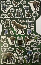 JURASSIC WORLD DINOSAUR Stickers 40pc Prehistoric  Reptile  Hunt  Park  Card Making