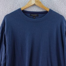 Banana Republic Men's Navy Blue 100 Merino Wool Crew Neck Sweater Size XXL