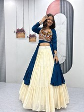 New Launching Wine White Pure Cotton Lehenga Choli With Dupatta For Wedding
