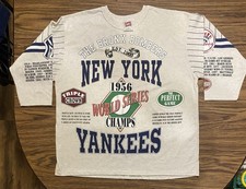 Vintage 90’s New York Yankees Long Gone All Over Print Shirt Mens XL USA Made