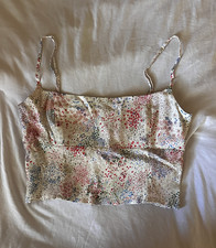 Aritzia Wilfred Basel Bustier Top Womens Small Multi Birch Camisole Cropped