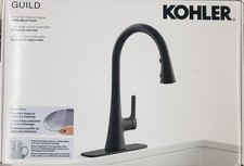 Kohler Guild Matte Black Pull Down Kitchen Faucet Stream Sweep 1PR33912-BL G6A1