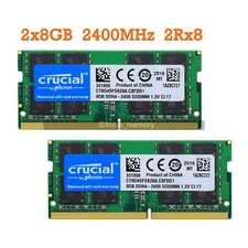 Crucial 16 GB 2x 8 GB DDR4 2400 MHz PC4-19200 260-Pin SO-DIMM Laptop Memory