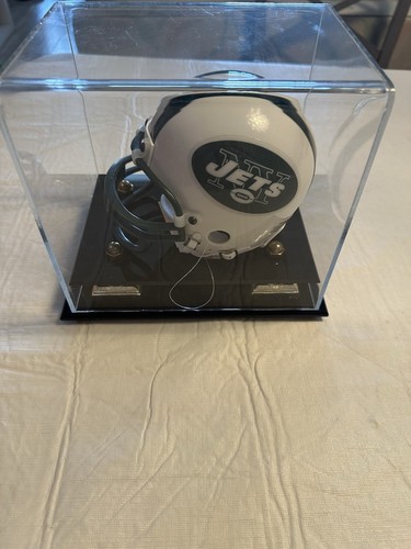 NY JETS Very Own Santana Moss. Autographed Mini helmet With COA Comes with case - Picture 4 of 12