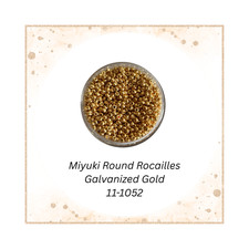 Miyuki 11/0 Round Seed Beads 11-1052 Galvanized Gold 10 Grams