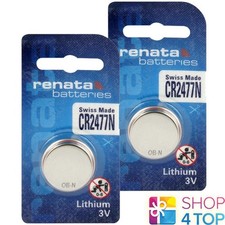 2 Renata Cr2477N Lithium Batteries 3V Button Cell Swiss Made Exp 2030 New
