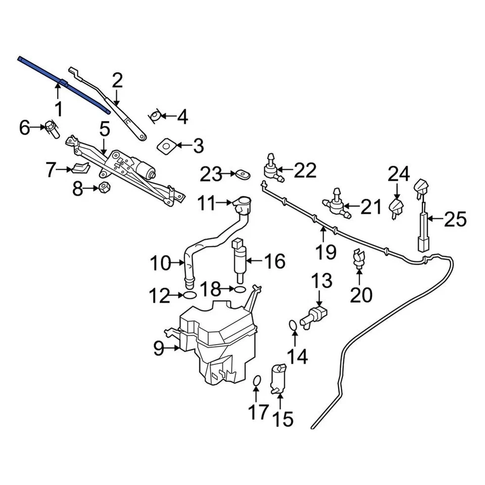 For Volvo S60 Cross Country 2016-2018 Volvo 32341318 Front Wiper Blade Foto 2 de 4