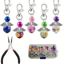 180Pcs DIY Angel Pendant Keychains Kit