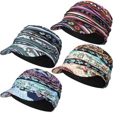 4 Pcs Winter Chemo Hats for Women Fleece Lined Newsboy Cap Warm Cancer Caps C...