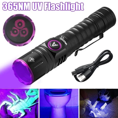 MARKENLOS UV Lampe 3 LED Taschenlampe 365nm Scorpion Bernstein Schwarzlicht Handlampe
