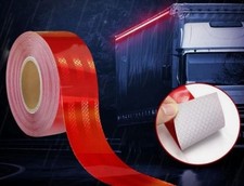 🦺 3M NASTRO ADESIVO ROSSO RIFRANGENTE RIFLETTENTE CATARIFRANGENTE, 1mt X 50mm