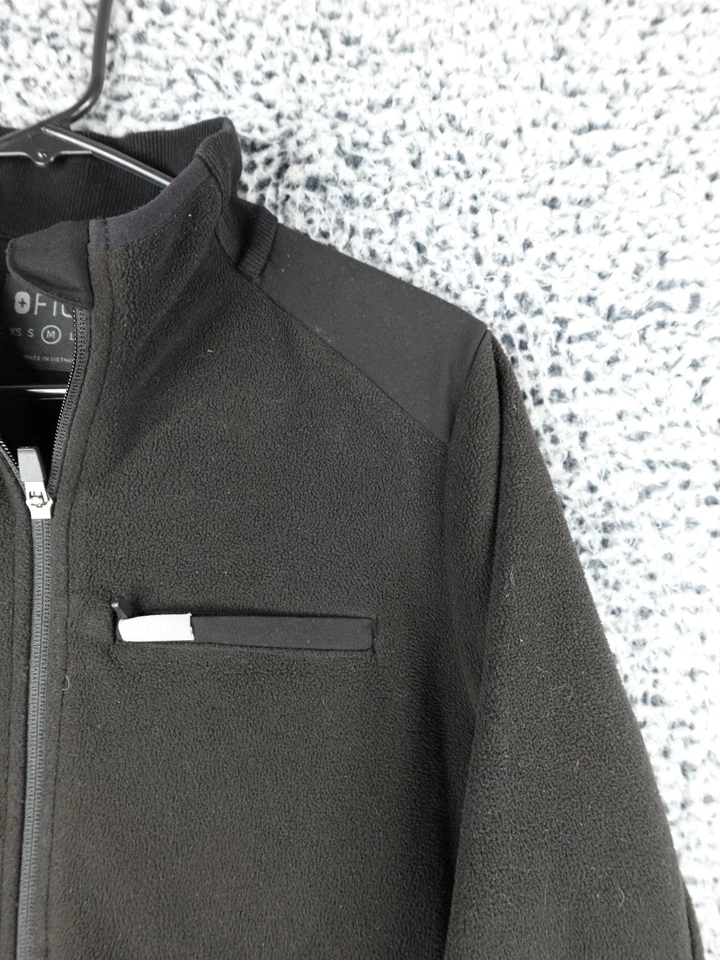 Chaqueta polar FIGS negra con cremallera completa para hombre mediana Primaloft poliéster reciclado WXX Foto 3 de 4