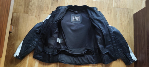Frank Thomas FTL313 Venus Ladies Motorcycle Jacket Black White size M UK10 - Picture 11 of 16