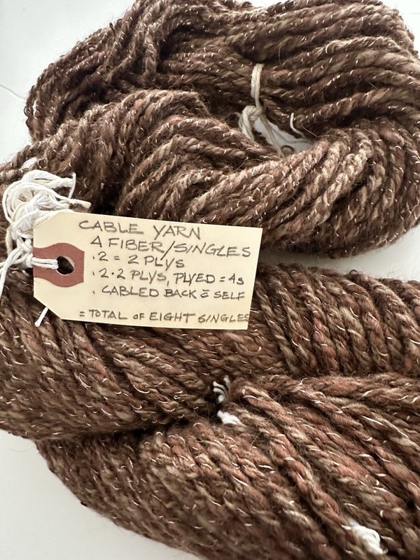 Hand-spun Luxury Fiber Yarn Skein Romney Merino Mohair Angora Silk 7oz D40
