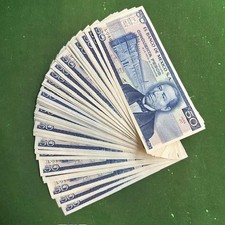 1981 MEXICO 50 pesos Juarez/Zapoteca God lot 100 pcs AU -UNC
