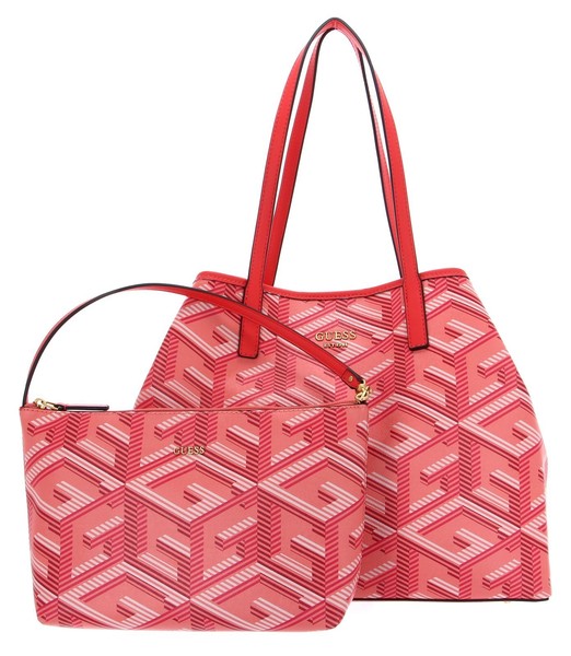 Guess Vikky Large Tote Schultertasche Shopper Tasche Watermelon Logo Neu-image