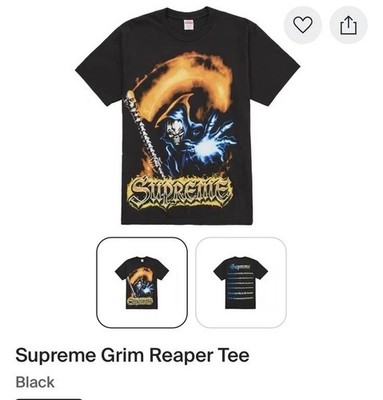 Supreme Grim Reaper Tee Black XL Men's Graphic Print Cotton Short
