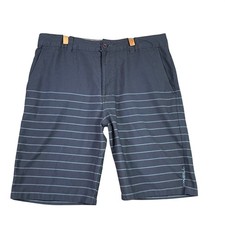 O'Neill Hybrid Shorts Mens 34 Navy Blue Striped Casual Surf Walk Shorts