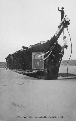 Ship Wreck Rehoboth Beach Delaware DE - Reprint