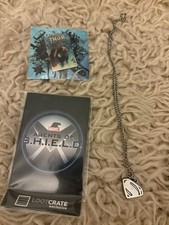 Thor Pin, Shield Collectable And Superman Necklace