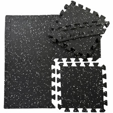 Black Rubber EVA Foam Flooring Mat Interlocking Floor Mats for Gym Yoga Exercise