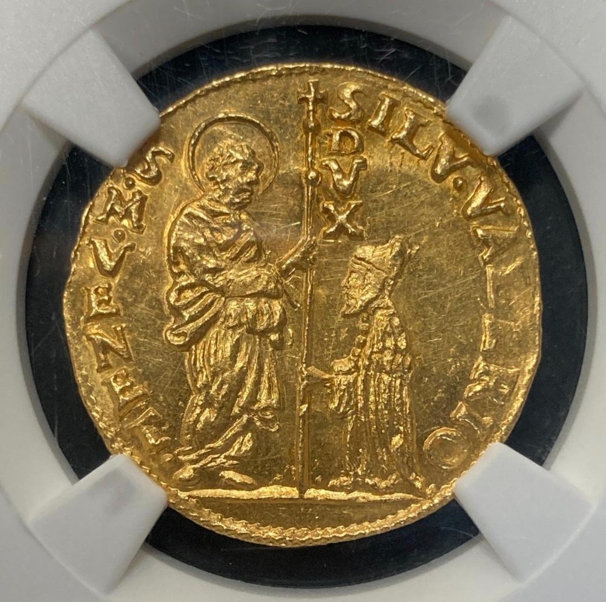 1694–1700 Venice ?? Gold Zecchino 1Z MS62 NGC Historic Ducat 