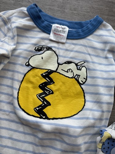Hanna Andersson Snoopy Easter Egg Pajamas size 10 140 Peanuts - Picture 2 of 5