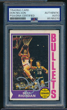 1974-75 Topps 102 Mike Riordan signed autograph by Don Nelson PSA/DNA silver sig