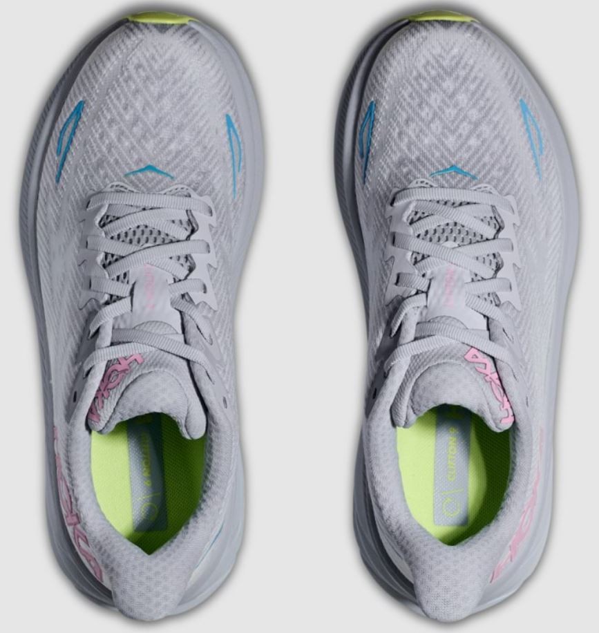 NEW | Hoka Clifton 9 Womens Running Shoes (B Standard) (Gull/Sea Ice) thumbnail 11