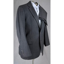 Jos. A. Bank Mens 100 Wool 2 Piece Suit Charcoal Gray Two Button 42L 35x28.5