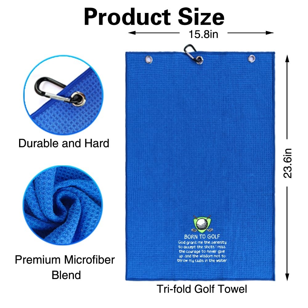 Golf Towel,Printed Golf Towels for Golf Bags with Clip,Golf Accessories Funny