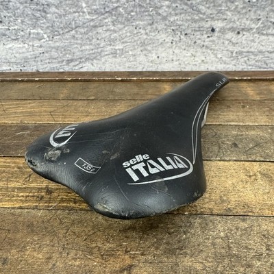 Vintage Selle Italia SLR Bicycle Saddle Titanium Seat Black 135g