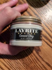 Layrite Deluxe Cement Hair Clay 1.5oz -High Hold Matte Finish Men  s Styling Wax