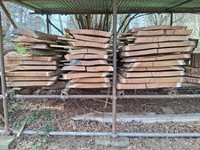 Large Oak slabs live edge 2m long, 50mm x 220-740mm width