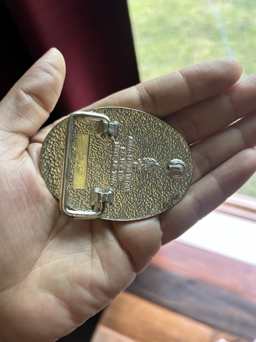 Cody Foster & Co. Metal Gold/Silver Tone Oval "10" Western Belt Buckle 1.5in View 3