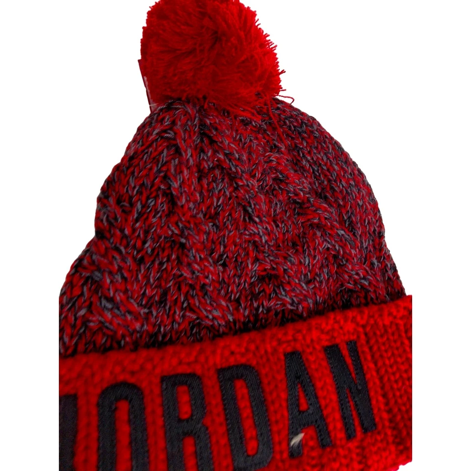 Jordan вязаный помпон красный Beanie крышка шляпа молодежи один размер новый - Изображение 2 из 4