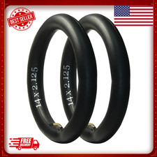 2 Pack 14x2.125 Bike Tube with Bent Valve for El