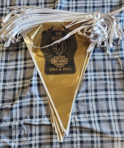 80' Harley Davidson 90th Anniversary The Reunion String of Vinyl Pennants