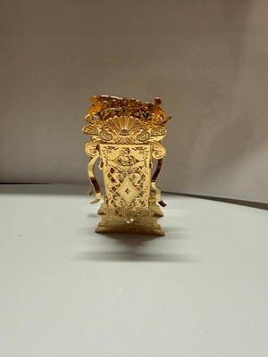 23K Gold-Plated 1997 Danbury Mint Grandfather Clock Ornament