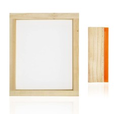 1 Piece 8 x 10 Inch Wood Silk Screen Printing Frame with 110 White Mesh and 1...