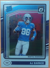 AJ Barner 2024 Donruss Optic #204 Rated Rookie Seattle Seahawks